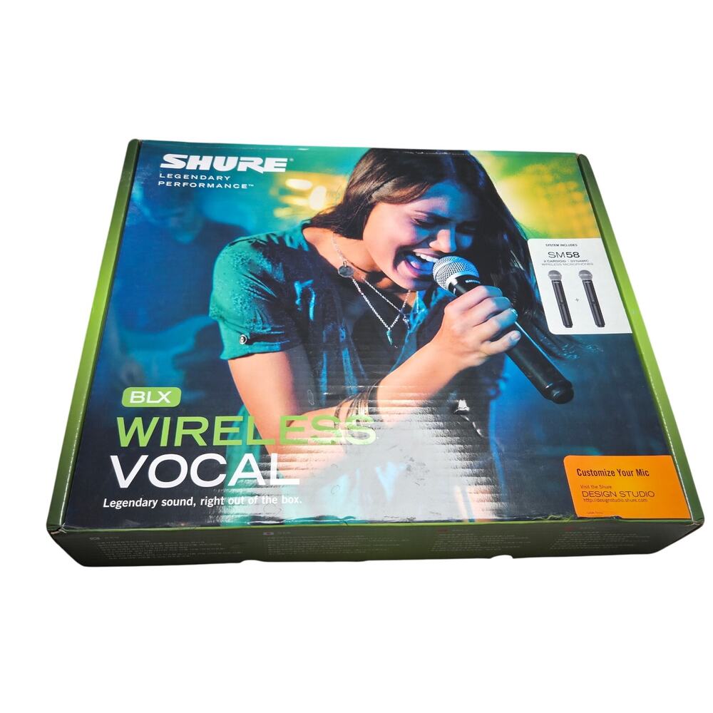 Shure BLX Wireless Vocal System - Green and Black